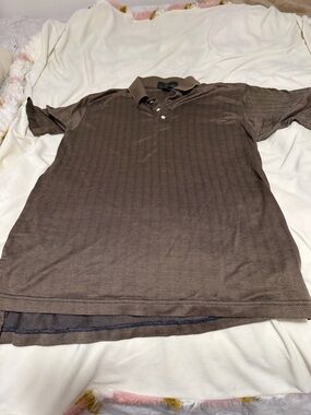 Lyle & Scott Men's Brown Polo Shirt - Classic Short Sleeve Large